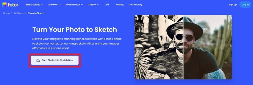 upload your photo on fotor