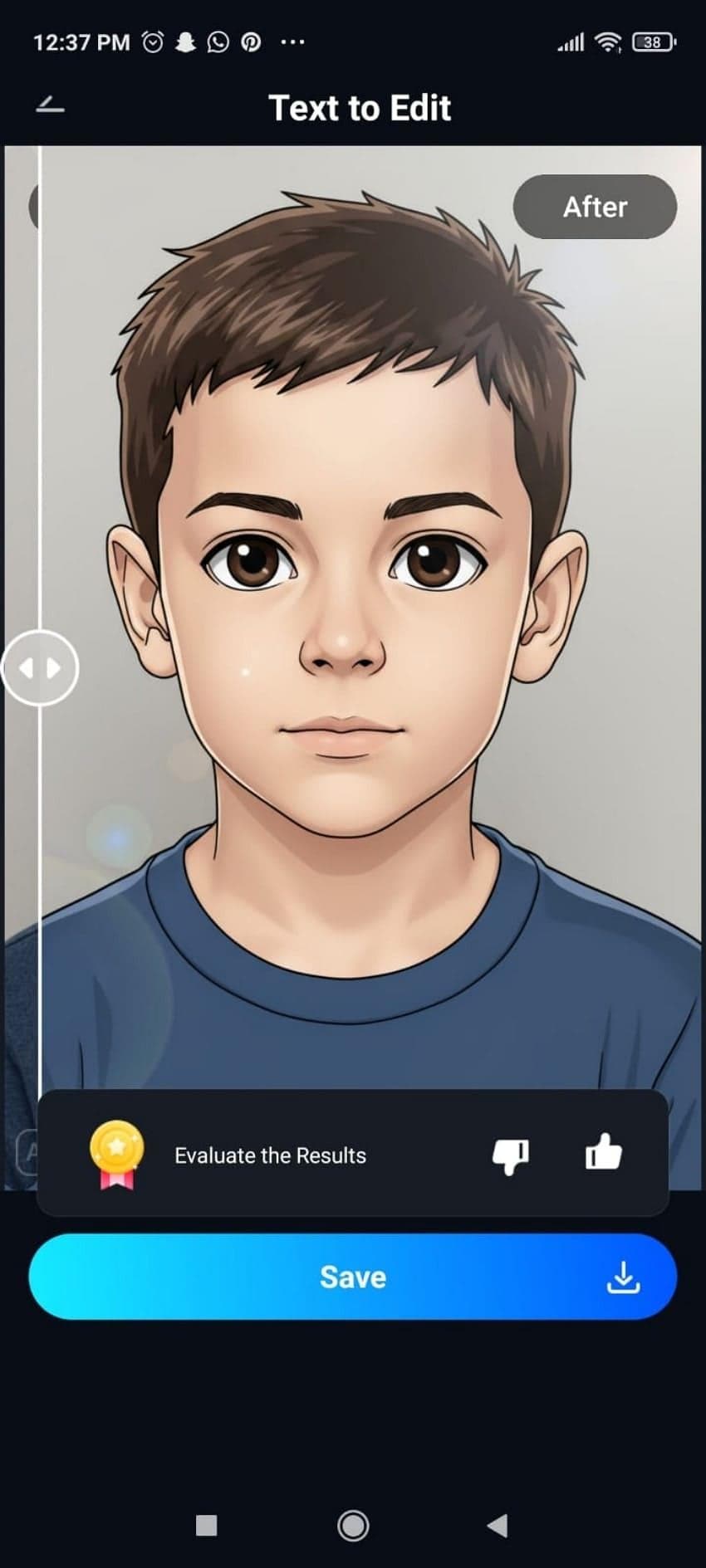 manga cartoon filter image