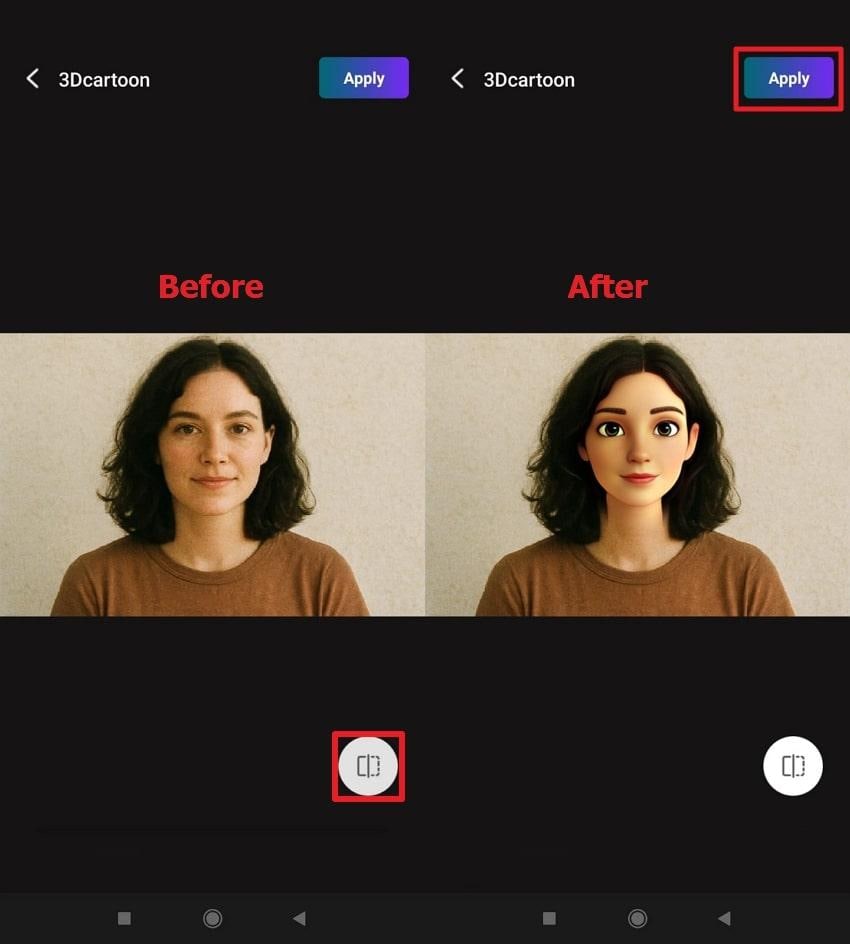 compare results and apply filter
