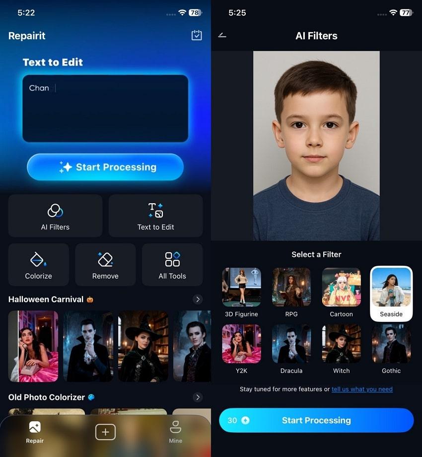 choose repairit ai filters