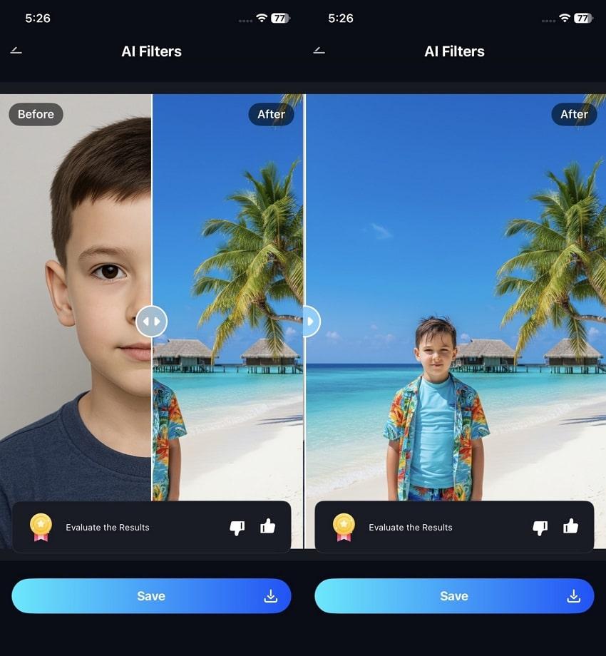 download ai filter applied photo