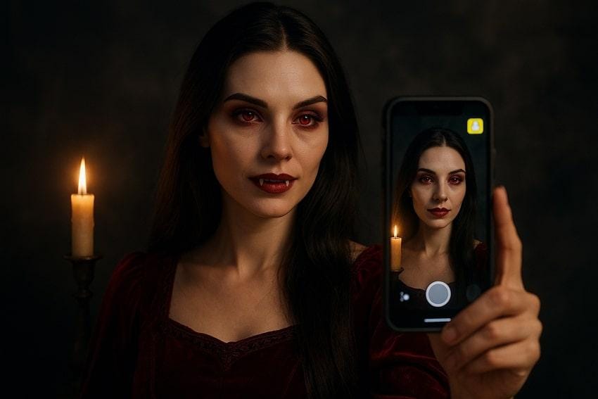 vampire lense filter for halloween