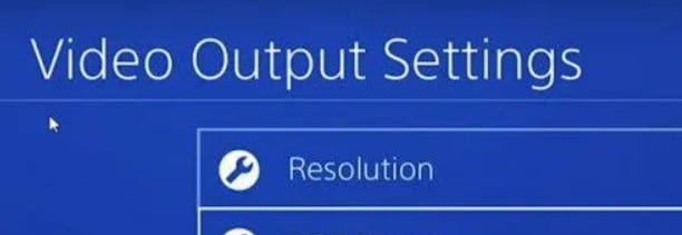 video output settings
