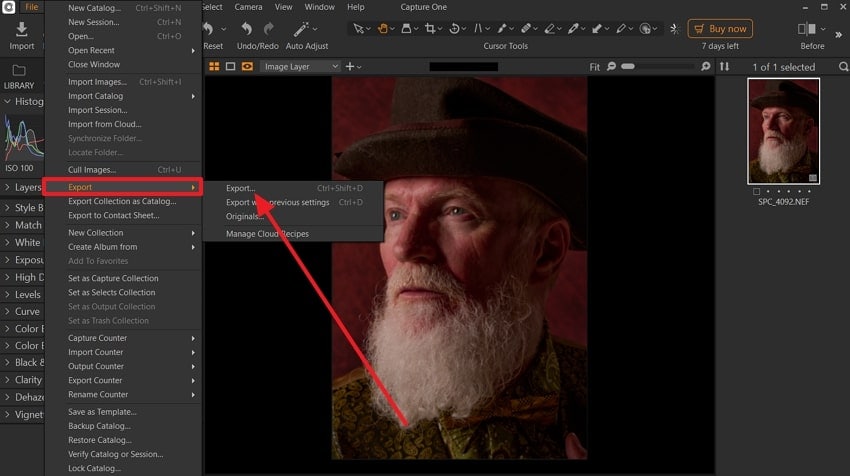 export the final image