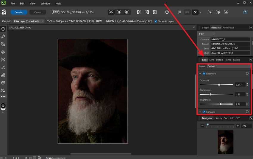 use affinity basic editing