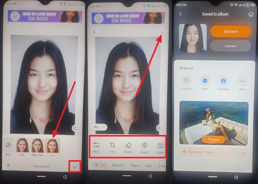 add smile and download