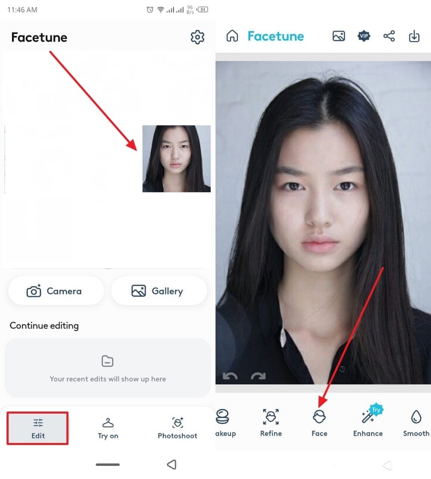 facetune looks option