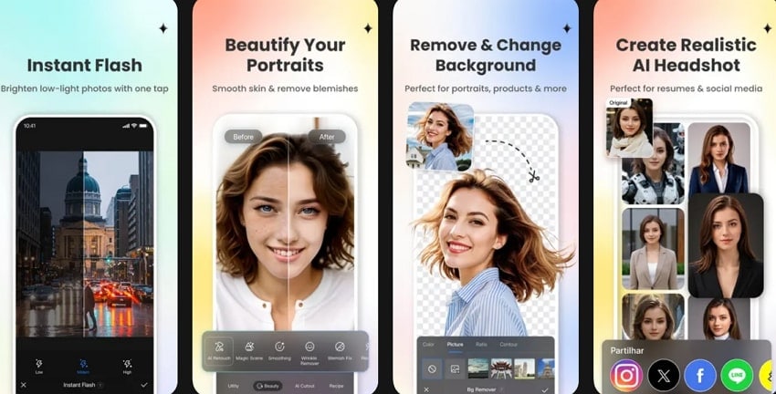 fotor flawless ai background feature