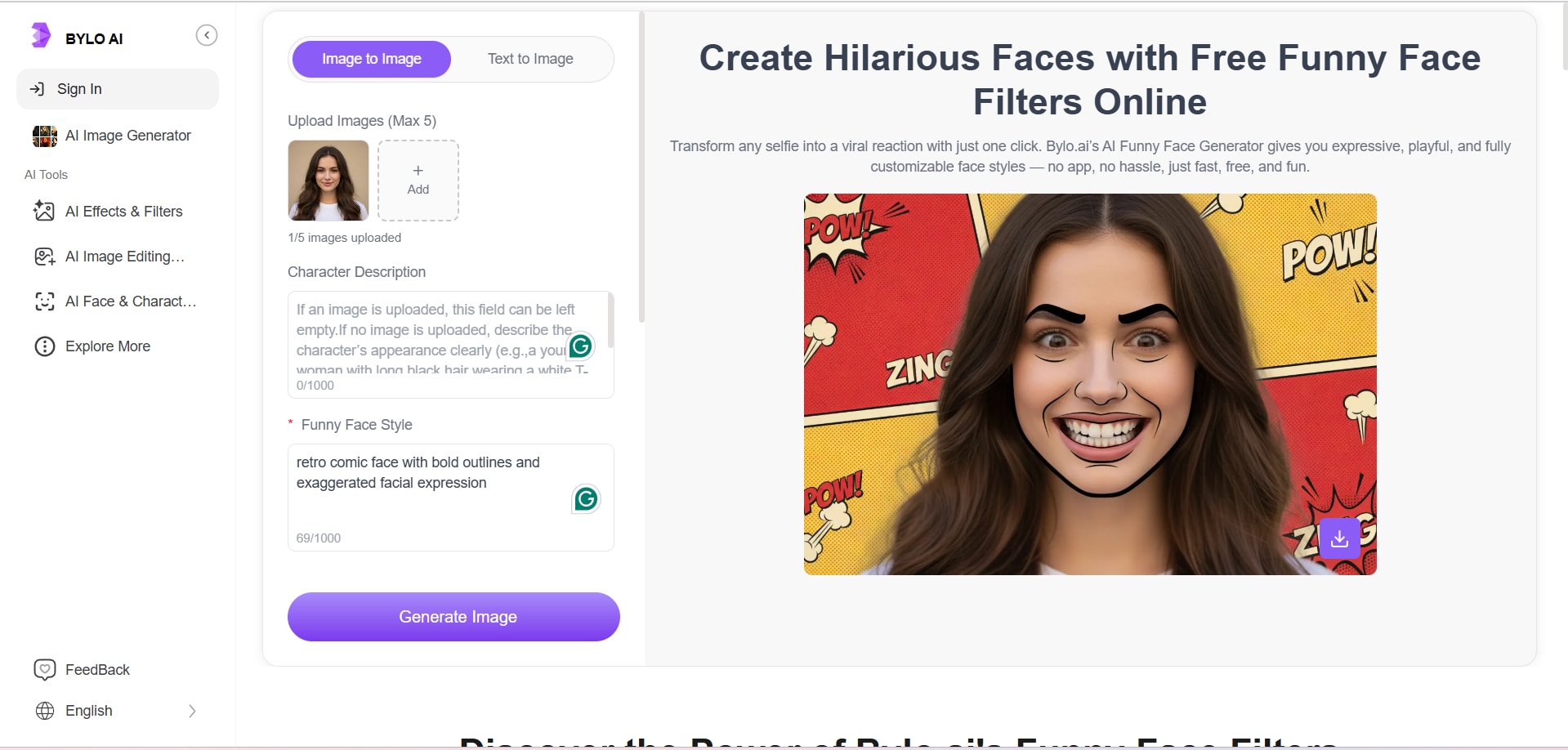 add funny filter to photos