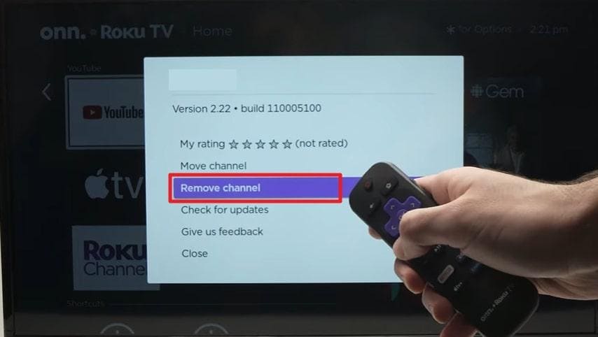remove prime video channel