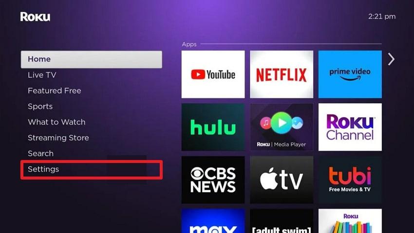 access roku tv settings