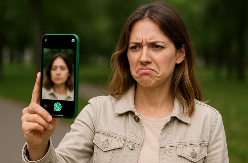 avoid taking picture using whatsapp