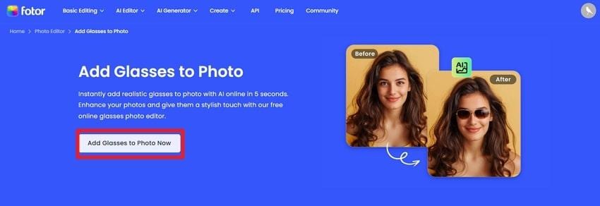 access fotor online tool