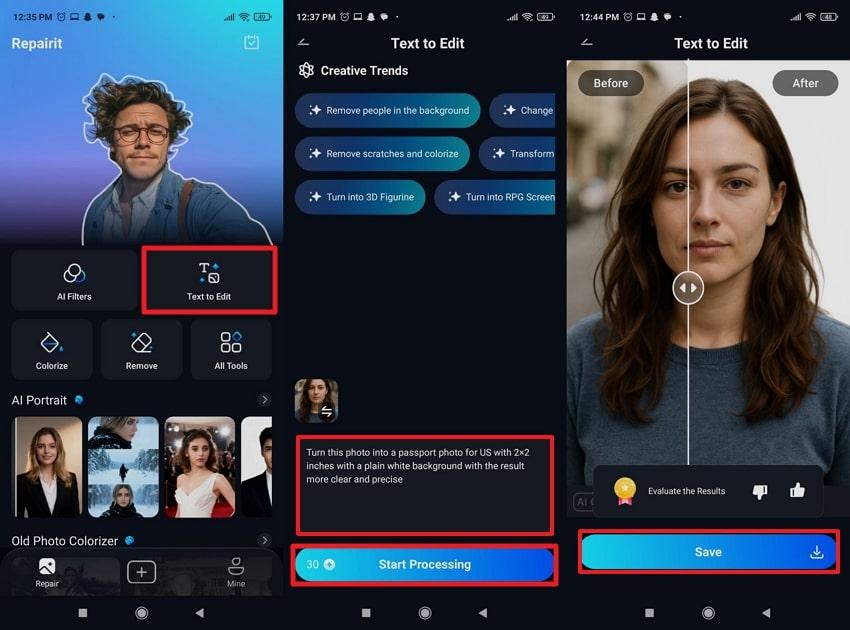 generate passport photo with repairit