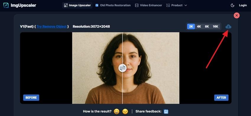 change resolution and download image