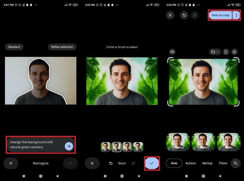 save edited copy on device