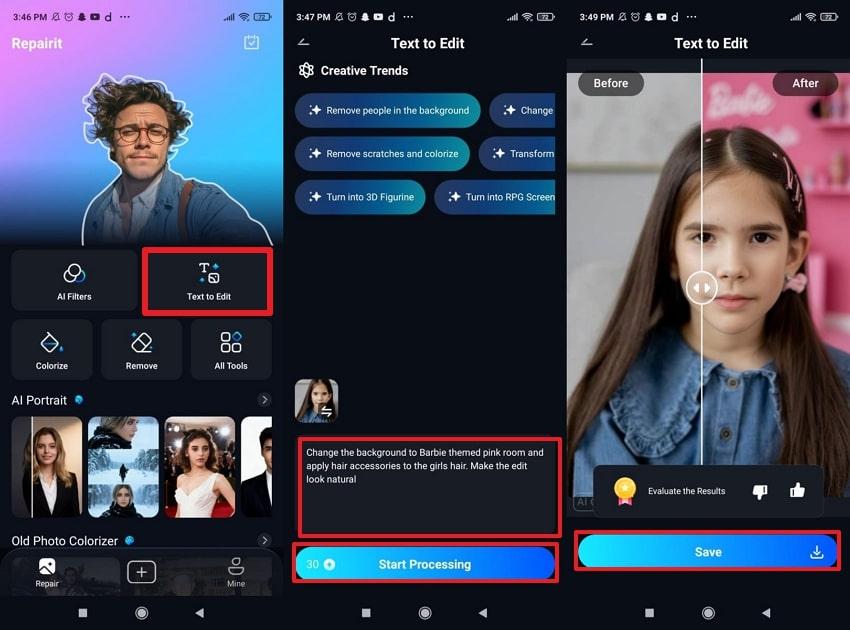 generate realistic edits on repairit
