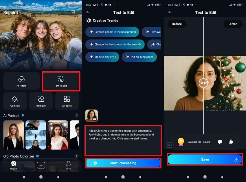 repairit app snow filter