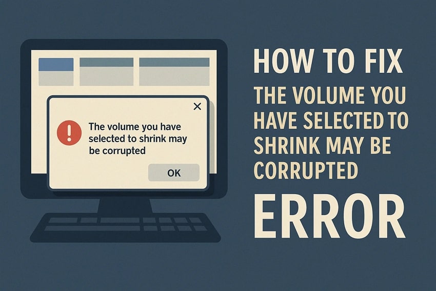 How to Fix “The Volume You Have Selected to Shrink May Be Corrupted” Error