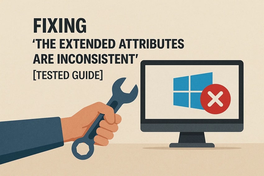 Fixing “The Extended Attributes Are Inconsistent” in Windows [Tested Guide]