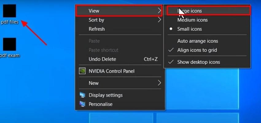 access view settings in desktop