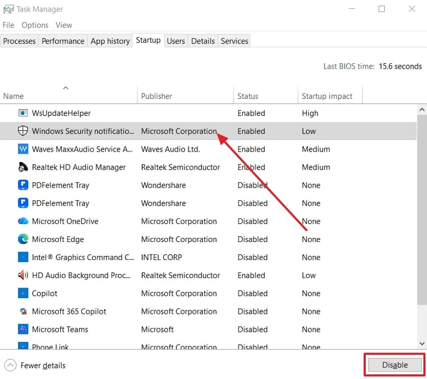 disable apps from task manager