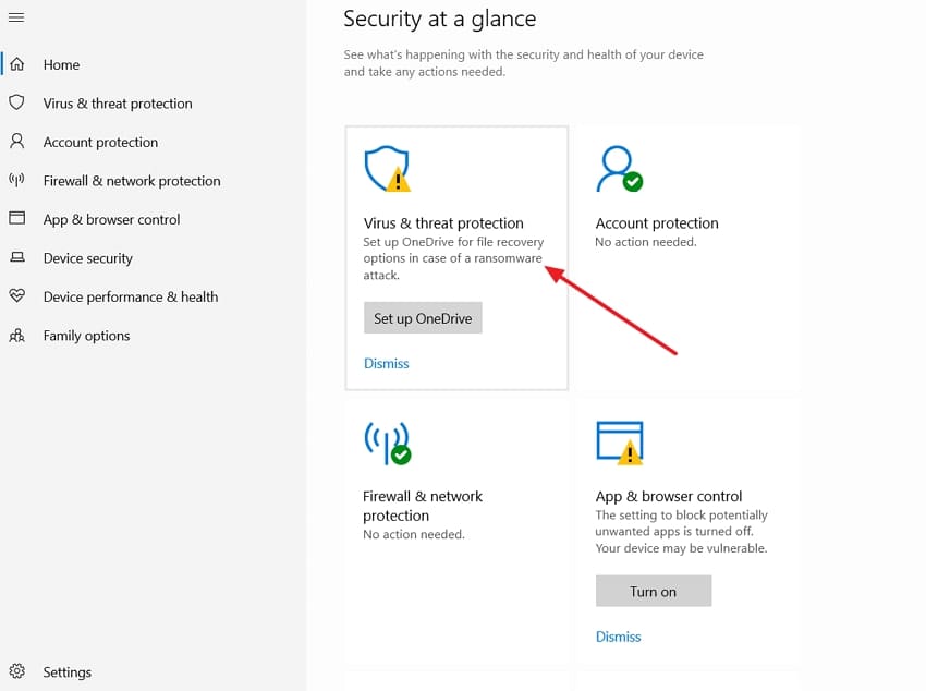 access virus threat protection
