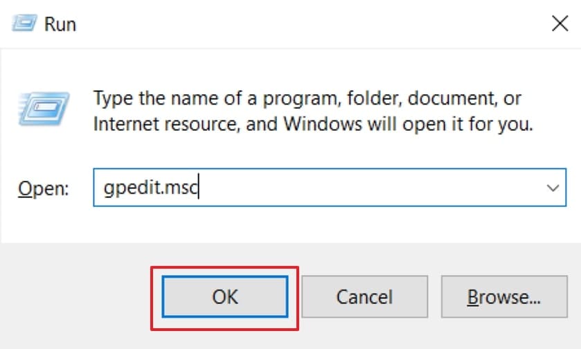open run dialogue box