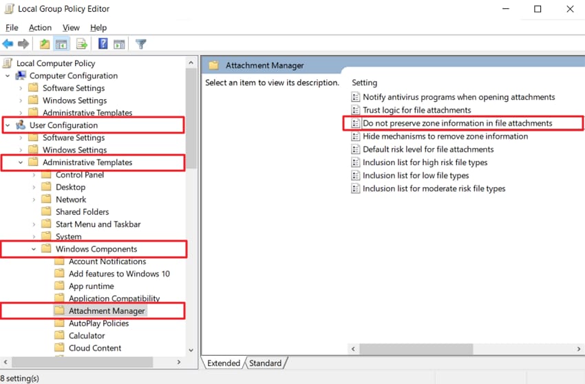 access user configuration