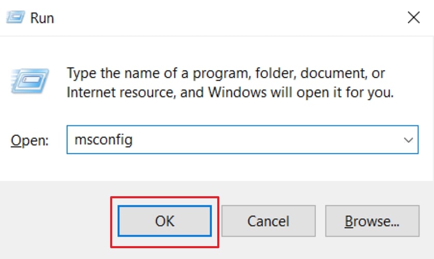 open run dialog box to type