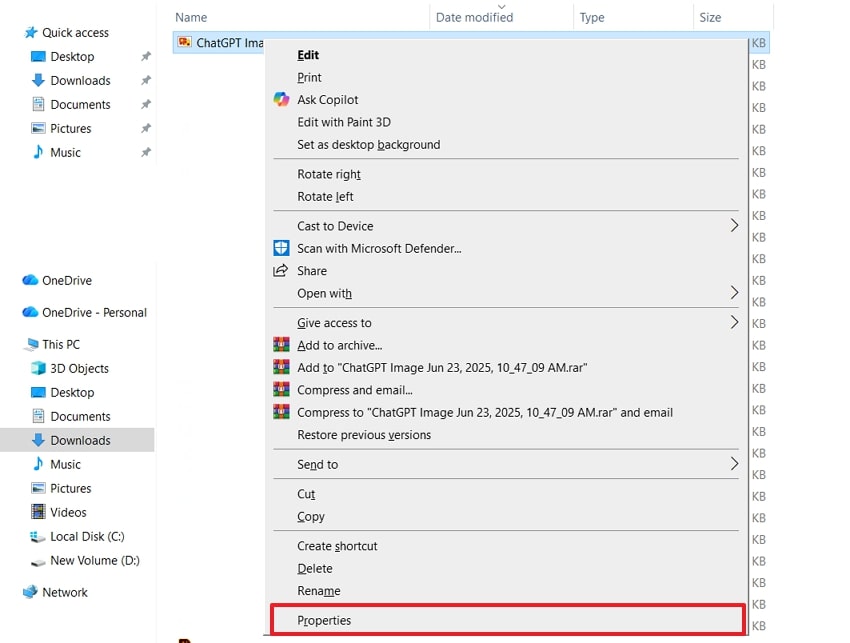 access file properties