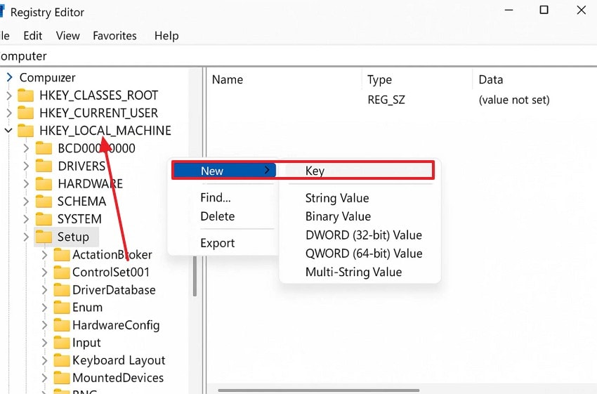 select hkey local machine