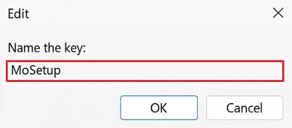 name your key mosetup