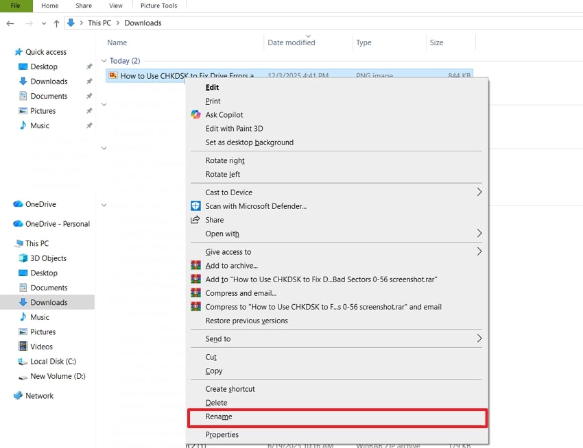 rename file or folder