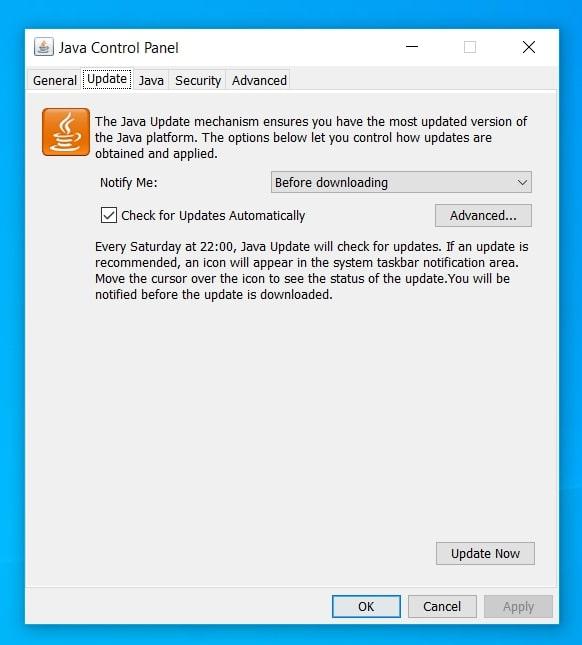 update your java version