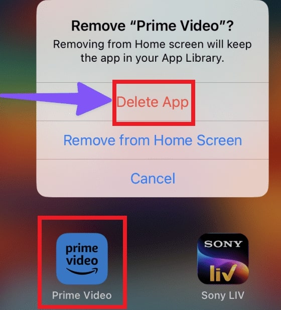 remove amazon prime video app