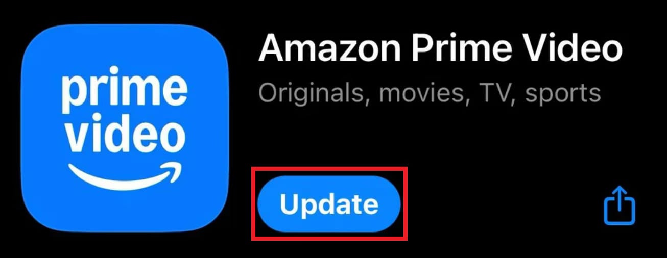 update amazon prime video