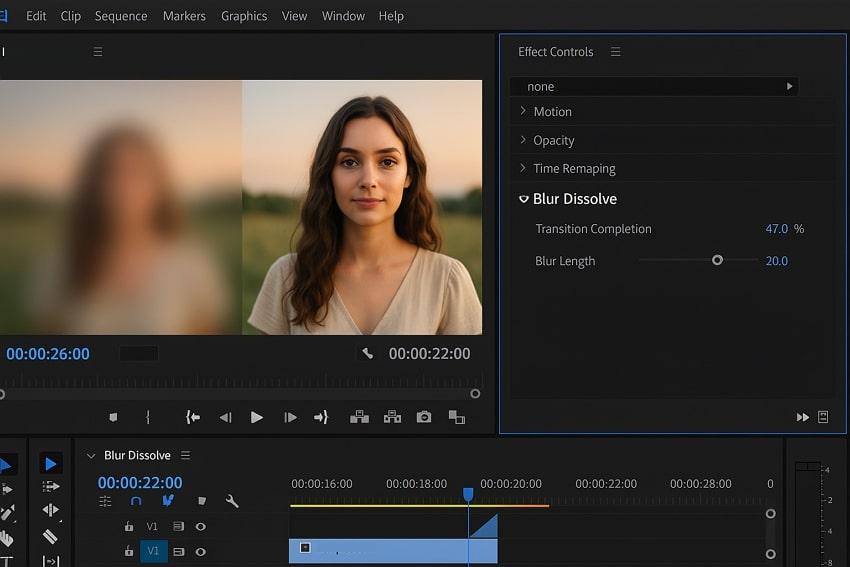insert transition effects on frames