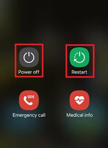 power off or restart android