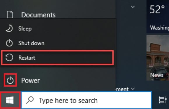 restart windows desktop