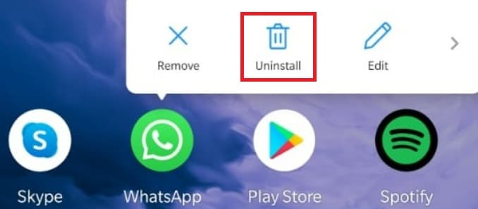 uninstall whatsapp on android