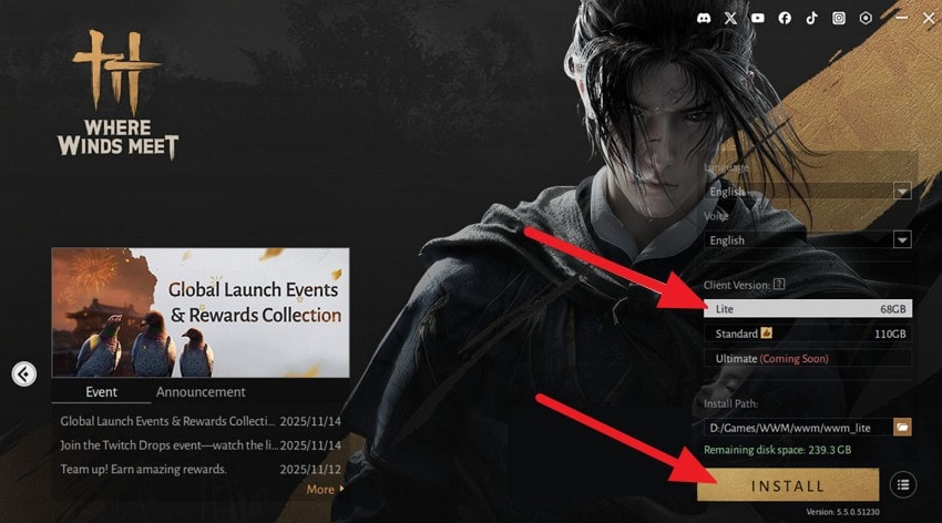 choose lite version and install