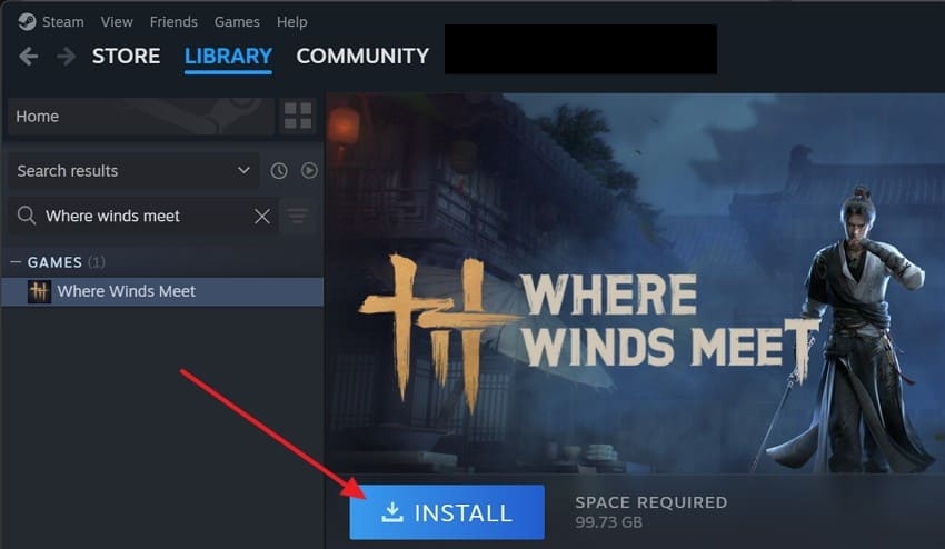 press install option in steam
