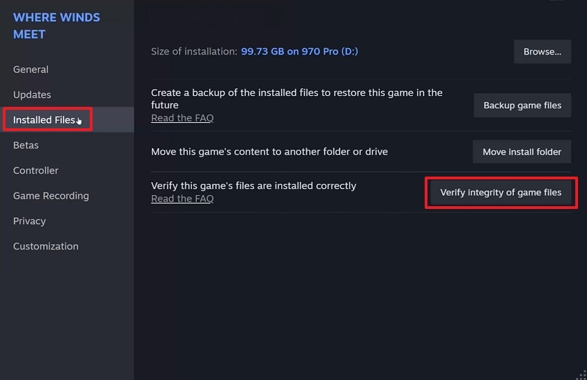 verify integrity of game steam