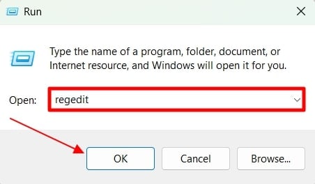 open registry editor