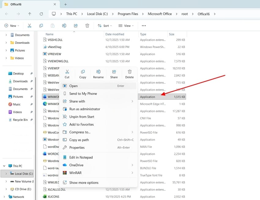try running executable file