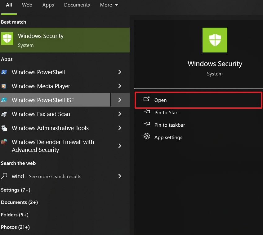 access windows security