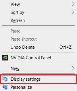 access display settings