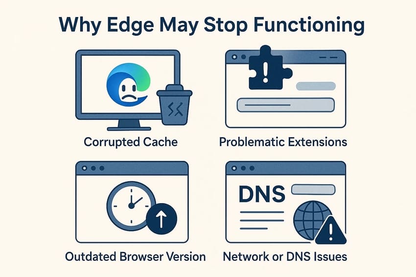 cause microsoft edge quit working