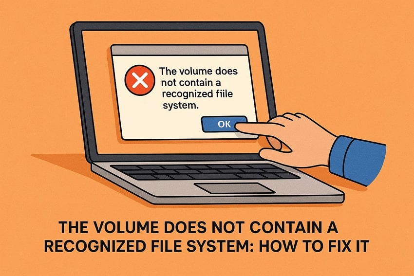 The Volume Does Not Contain a Recognized File System: How to Fix It